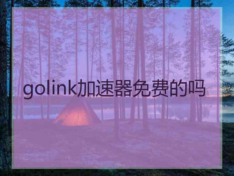 golink加速器免费的吗