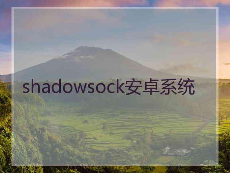 shadowsock安卓系统