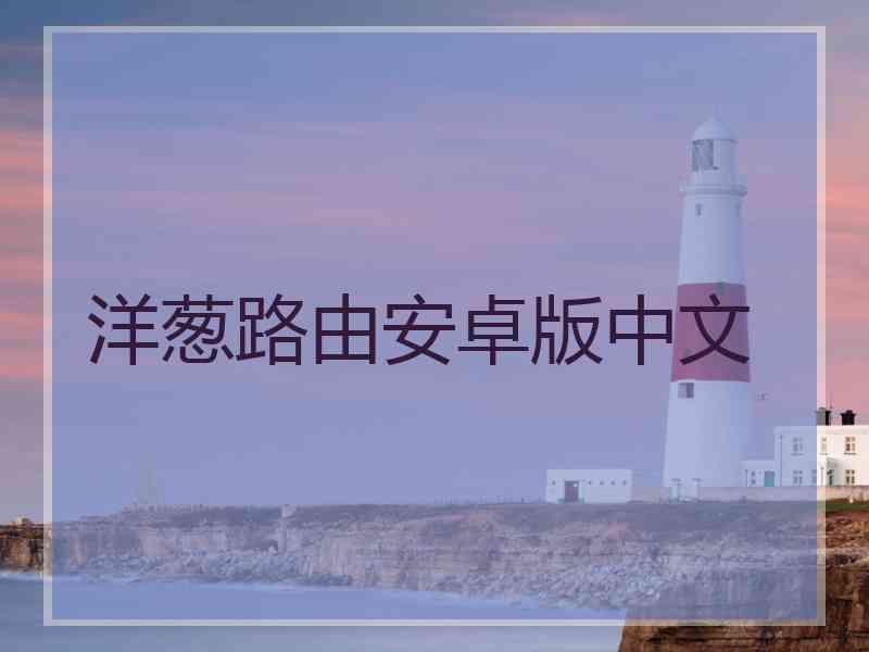 洋葱路由安卓版中文